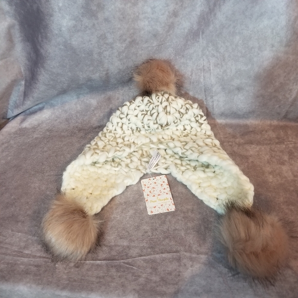Free People Ivory Snow Castle Trapper Pom Hat